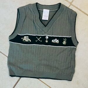 Golf-Themed Sweater Vest